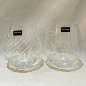 Pair of Maison Forine Leona Stemless Wine Glasses